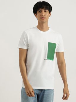 United Colors of Benetton - White Regular Fit Round Neck Solid T-Shirt