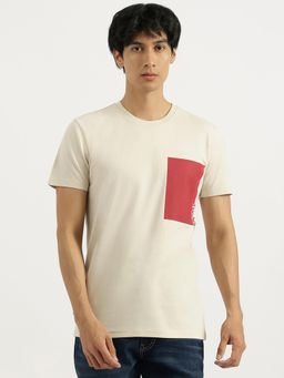 United Colors of Benetton - Beige Regular Fit Round Neck Solid T-Shirt