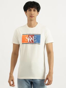 United Colors of Benetton - White Regular Fit Round Neck Graphic Print T-Shirt