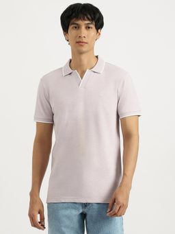 United Colors of Benetton - Purple Regular Fit Johnny Collar Solid Polo T-Shirt