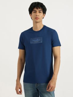United Colors of Benetton - Navy Blue Regular Fit Round Neck Solid T-Shirt