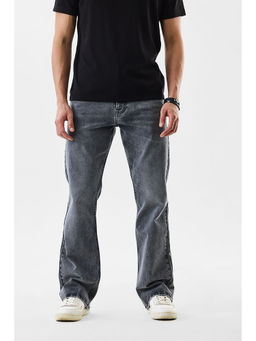 Snitch - Grey Solid Bootcut Casual Jeans