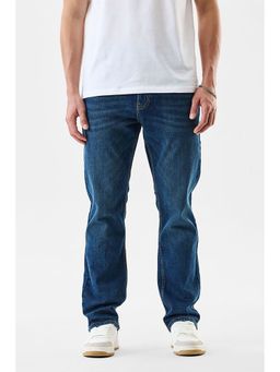 Snitch - Dark Blue Solid Comfortable Casual Jeans