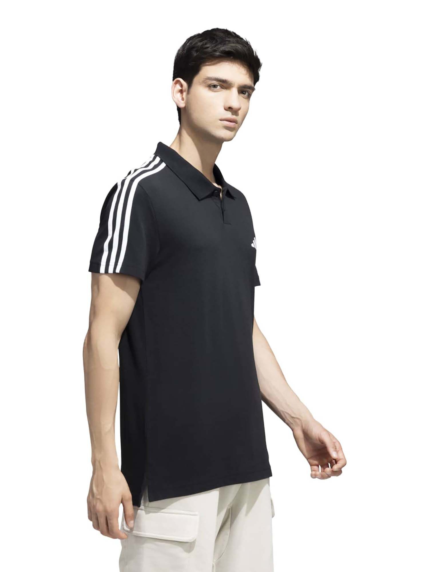 Buy adidas Originals M 3S CO POLO Men Black Sports T-Shirt (XS) Online