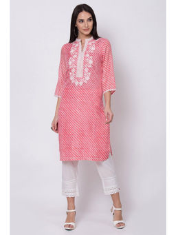 Biba - Pink Straight Kurta