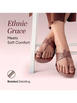 Frido - Women Traditional Kolhapuri - Brown