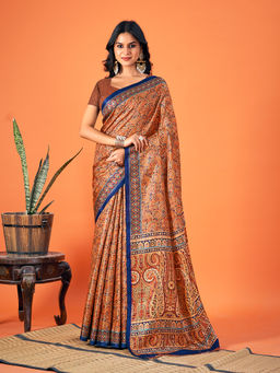 EXCLUSIVA - Multicolor Pashmina Design Saree with Unstitched Blouse