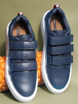 Bata - Men Navy Blue Velcro Sneakers