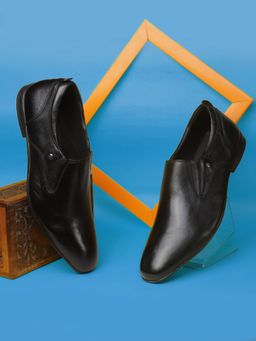 Hush Puppies - Men Black Slip-On Formal Shoes