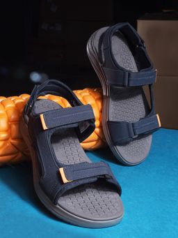 Hush Puppies - Men Navy Blue Velcro Sandals