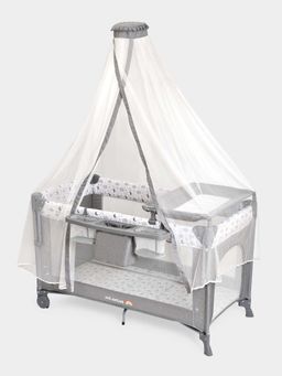 Mi Arcus - Baby Playard with Mosquito Net and Changing Station Travel Cot-Grey (0-36 Months)