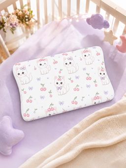 Mi Arcus - Ultra Soft Printed Pillow for Girls- White (0-2 Years)