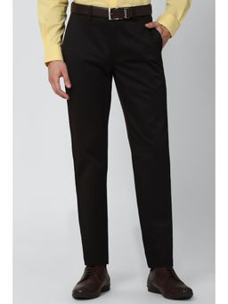 Peter England - Men Black Formal Trousers