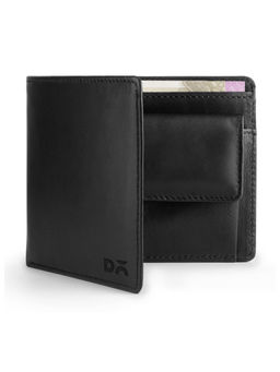 DailyObjects - Black Leather Coin Classic Billfold Wallet (M)