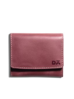 DailyObjects - Scarlet Red Flip Top Leather Cash and Card Wallet (M)