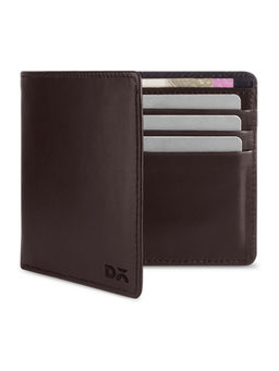 DailyObjects - Brown Leather Slim Classic Billfold Wallet (M)