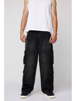 FREAKINS - Asphalt Black Baggy Cargo