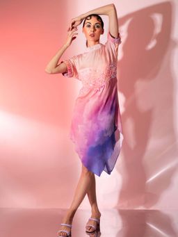 AN'ERA BY ASMITA VERMA - Multi-Colour Mirage Knee Length Dress