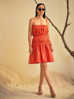 AN'ERA BY ASMITA VERMA - Orange Elsie Mini Dress