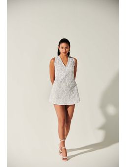 Ivory Rose - Grey Aria Quilted Mini Dress
