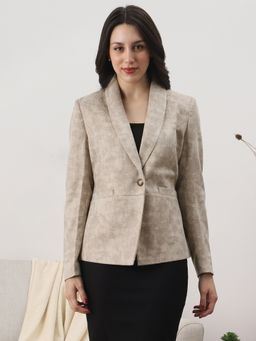 Globus - Women Beige Shawl Collar Coat