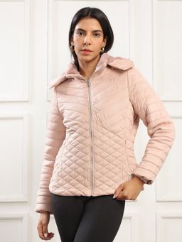 Globus - Women Pink Insulator Puffer Jacket With Detachable Soft Functional Hood