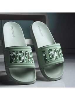 WOODLAND - Eva Casual Sage Green Sliders For Men