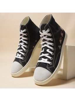 WOODLAND - A Skating Monk'S Canvas Casual Black Sneakers For Men