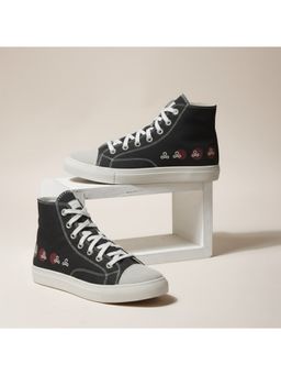 WOODLAND - A Skating Monk'S Canvas Casual Black Sneakers For Women