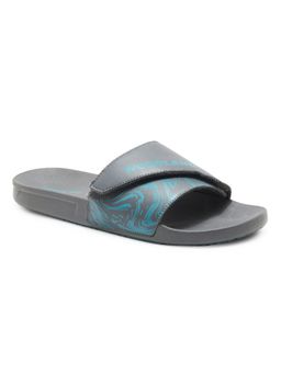WOODLAND - Pu Casual Grey Sliders For Men