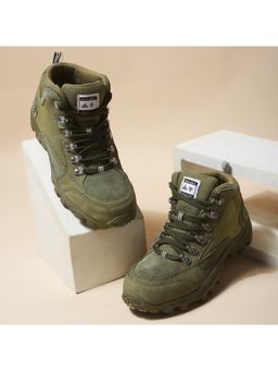 WOODLAND - A Skating Monk'S Nubuck Leather Casual Khaki Boots For Men