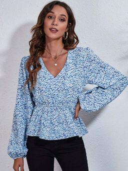 Oh Rare - Floral Print Full Sleeve Top