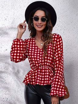 Oh Rare - Checks Full Sleeve Top