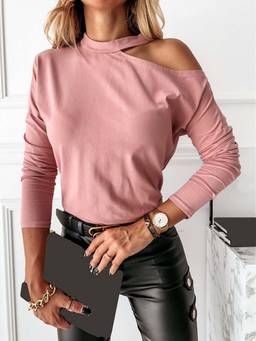 Oh Rare - Pink Solid Full Sleeves Top