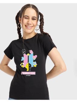 Bewakoof - Women's Purple You Cute Regular Fit T-shirt