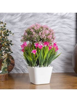Voncasa - Artificial Flower with Pot Pink