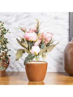 Voncasa - Artificial Flower Ceramic with Pot Pink