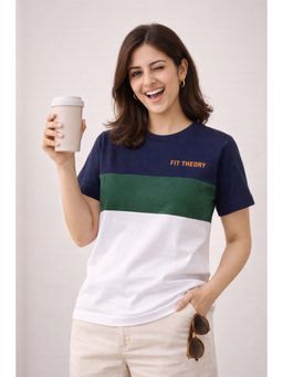 The Fit Theory - Women Multi-Color Cut N Sew T-shirt