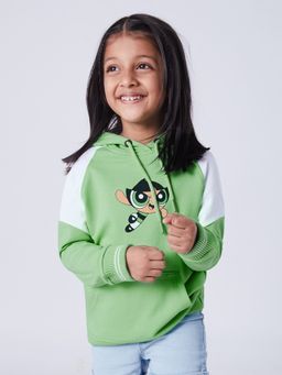 The Souled Store - Official Powerpuff Girls: Buttercup Cotton Girls Hoodies