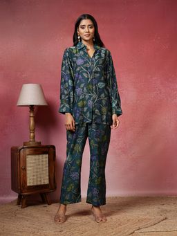 MEENA BAZAAR - Printed Green Printed Co-Ord Set