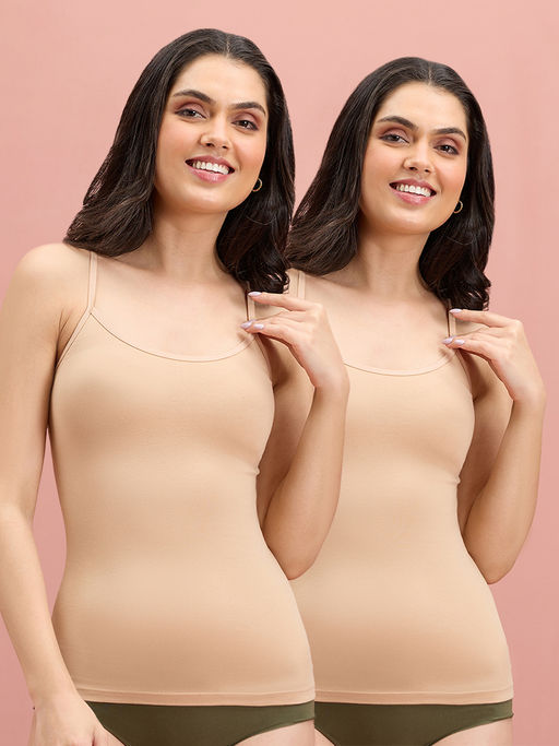 Nykd by Nykaa Women Camisole NYC007 Pack of 2 Nude