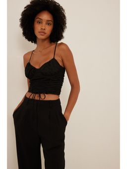 NA-KD - Strap Detail Structured Top Black