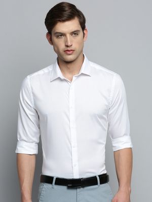 Men's Spread Collar Dress Shirt - White main image 0