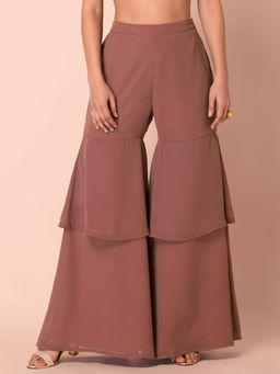Indya - Dusty Pink Layered Sharara Pants