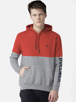BULLMER - Multi Designer Men Full-sleeve Hooded Sweatshirt With Kangaroo Pocket