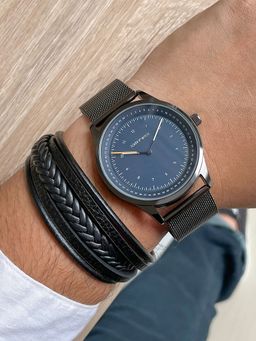 Joker and Witch - Joker & Witch Optimus Mens Blue Watch with Bracelet Stack - JWMBS43 (M)