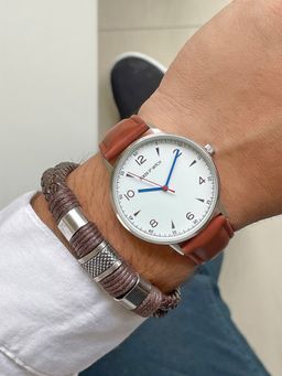 Joker and Witch - Joker & Witch Supreme All White Mens Watch with Bracelet Stack - JWMBS48 (M)