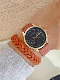 Joker and Witch - Joker & Witch Megatron Mens Navy Blue Watch with Bracelet Stack - JWMBS50 (M)