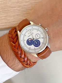 Joker and Witch - Joker & Witch Atko Mens White Watch with Bracelet Stack - JWMBS71 (M)