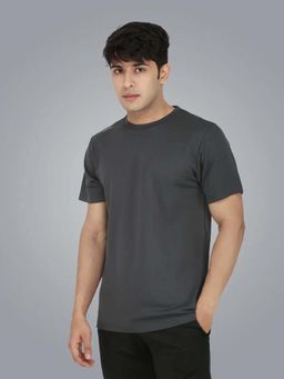Dida - Men Grey Crew Neck Regular Fit T-Shirt